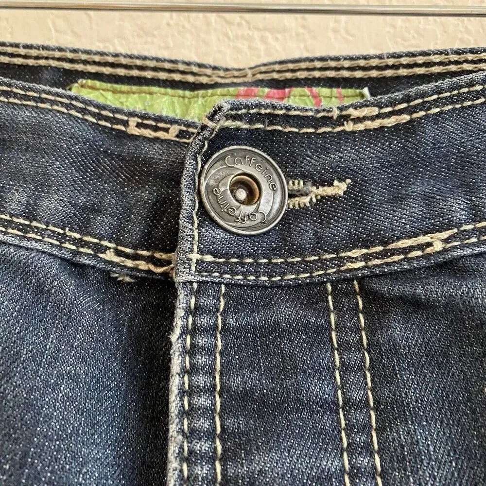 Caffeine NYC Jeans Mens 38x32 Downtown Slim Button Fly Flap Zip Back‎ Pockets